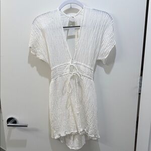 Faithfull the brand linen blend mini dress